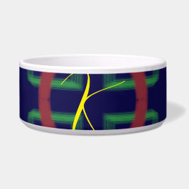 Blauwe vierkanten geometrisch voerbakje