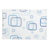 Blauwe vierkanten kussensloop (Achterkant-Links)