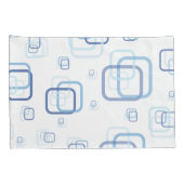 Blauwe vierkanten kussensloop (Achterkant-Rechts)