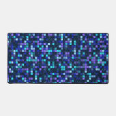 Blauwe vierkantjes bureaumat (Voorkant)