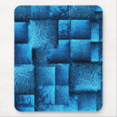Blauwe vierkantjes met abstract stammodel muismat (Voorkant)