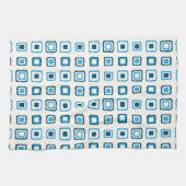 Blauwe vierkantjes op Blauwe vierkantjes op Blauwe Theedoek (Horizontaal)