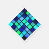Blauwe vierkantjes servet (Hoek)