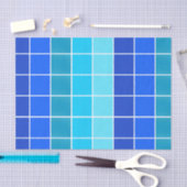 Blauwe vierkantsgradiëntstrips tissuepapier (Craft)