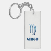 Blauwe vigo Zodiac-signalen op wit Sleutelhanger (Voorkant Links)