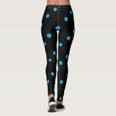 blauwe vijfhoek zwart leggings (Achterkant)