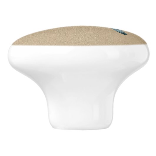 Blauwe Vinger Zeester Op Zand Keramische Knop (Zijkant)