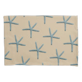 Blauwe Vinger Zeester Op Zand Standaard Kussensloop (Voorkant-Links)