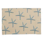 Blauwe Vinger Zeester Op Zand Standaard Kussensloop (Voorkant-Rechts)