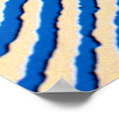 Blauwe vingerafdruk vergroot poster (Hoek)