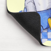 blauwe vinnen met drie oude tedies muismat (Hoek)