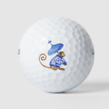 Blauwe vinnige golfbal