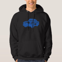 Blauwe Vintage Auto Illustratie