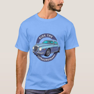 Blauwe Vintage Auto Retro Stijl Voor Klassieke Aut T-shirt