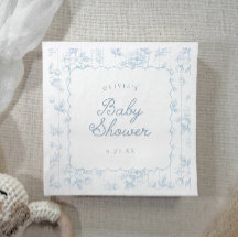 Blauwe Vintage Bloemstuk Gebogen Babyfeestje