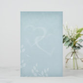 Blauwe Vintage Briefpapier (Staand voorkant)