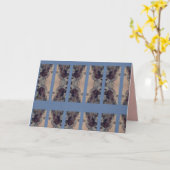 Blauwe Vintage Kaart (Gele Bloem)