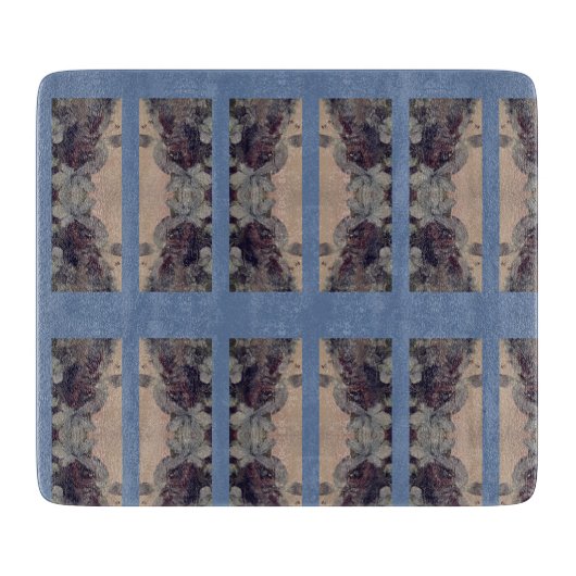 Blauwe Vintage Snijplank (Voorkant)