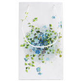 Blauwe Vintage vergeet-me-nots Klein Cadeauzakje (Achterkant)