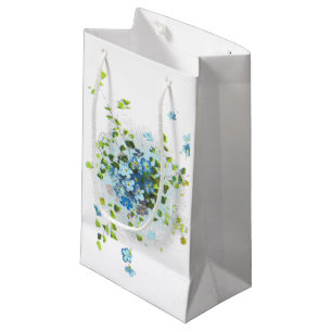 Blauwe Vintage vergeet-me-nots Klein Cadeauzakje