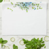 Blauwe Vintage vergeet-me-nots Theedoek (Gevouwen)