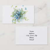 Blauwe Vintage vergeet-me-nots Visitekaartje (Voorkant / Achterkant)
