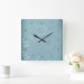 Blauwe Vintage Vierkante Klok (Huis)
