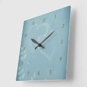 Blauwe Vintage Vierkante Klok (Hoek)