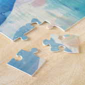 Blauwe vinvis achtergrond legpuzzel (Zijkant)