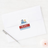 Blauwe vinvis Dank u Stickers (Envelop)