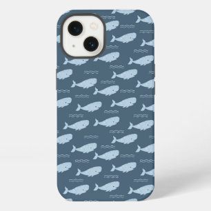 Blauwe vinvis iPhone 13 hoesje