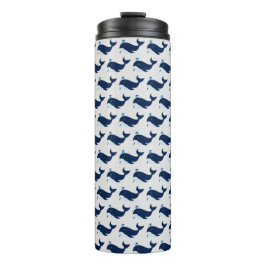 Blauwe vinvis, nautische thermische tuimelaar thermosbeker