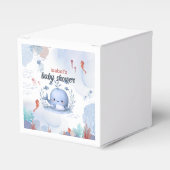 blauwe vinvis onder baby shower van het zee bedankdoosjes (Voorkant Zijde)