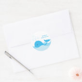 Blauwe vinvis Stickers (Envelop)