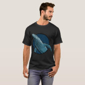 Blauwe vinvis t-shirt (Voorkant volledig)