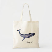  blauwe vinvis tote bag (Voorkant)