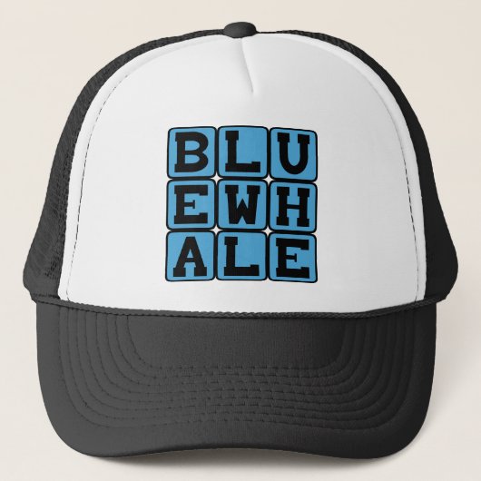 Blauwe Vinvis, Zeezoogdier Trucker Pet (Voorkant)