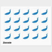 Blauwe vinvis Zeezoogdieren Wildlife Oceans Vierkante Sticker (Vel)