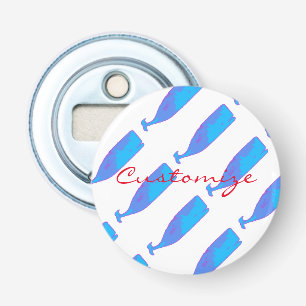 blauwe vinvispeul op om het even welke kleur button flesopener