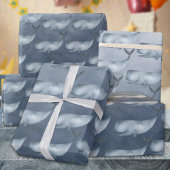 Blauwe vinvissen onder de Deep Blue Ocean Waterver Cadeaupapier