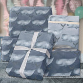 Blauwe vinvissen onder de Deep Blue Ocean Waterver Cadeaupapier