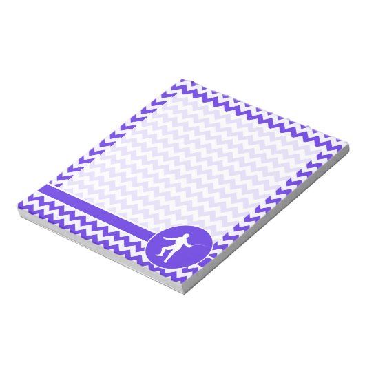 Blauwe Violet Chevron; omheining Notitieblok (Linkerzijde)