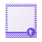 Blauwe Violet Chevron; omheining Notitieblok (Voorkant)