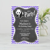 Blauwe Violet Chevron; Panda Kaart (Staand voorkant)