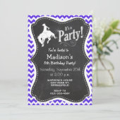 Blauwe Violet Chevron; Rodeo Kaart (Staand voorkant)