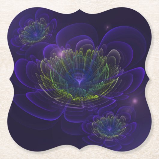 Blauwe Violet Corolla Flower Kartonnen Onderzetters (Voorkant)