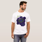 Blauwe Violet Corolla Flower T-shirt (Voorkant volledig)