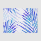 Blauwe Violet Palm Fronds Tissuepapier (Voorkant)