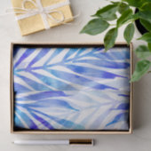 Blauwe Violet Palm Fronds Tissuepapier (Geschenk)