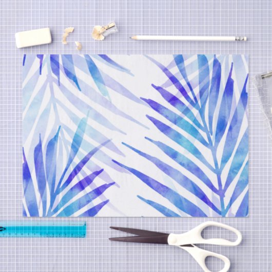 Blauwe Violet Palm Fronds Tissuepapier (Craft)